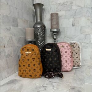 Stylish Women's Backpack - Black, Pink, Tan